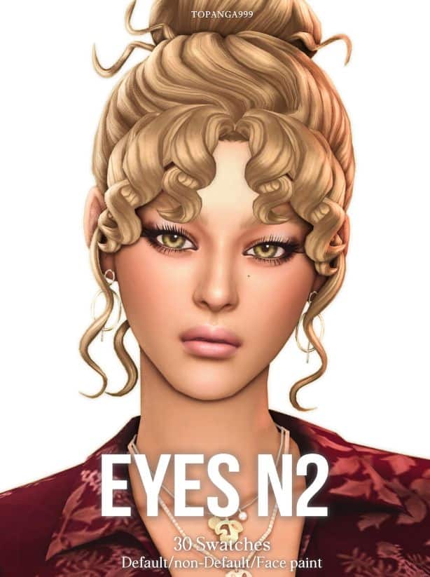 female Sim with light yellowish eyes