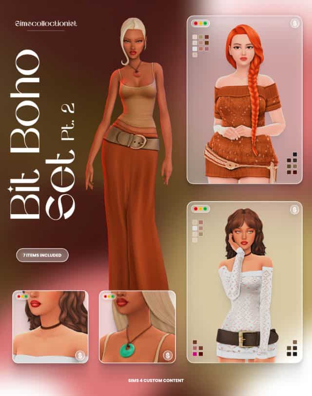 collage of female clothing and accessories