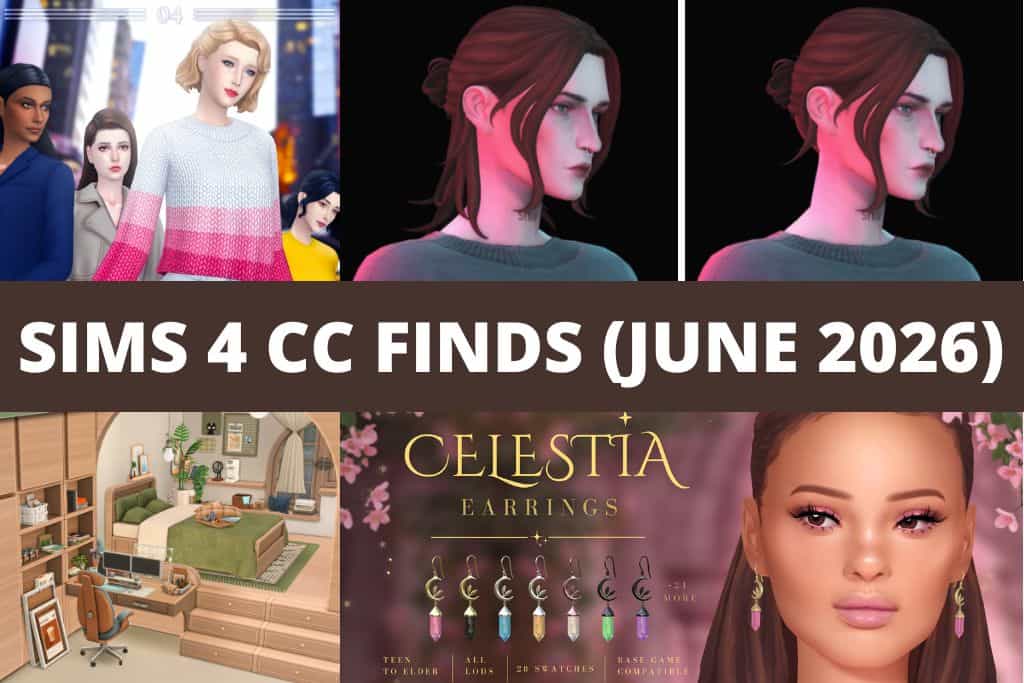 sims 4 cc finds from Tumblr and Patreon June 2026 collage