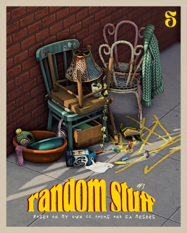 collage of random stuff on a floor