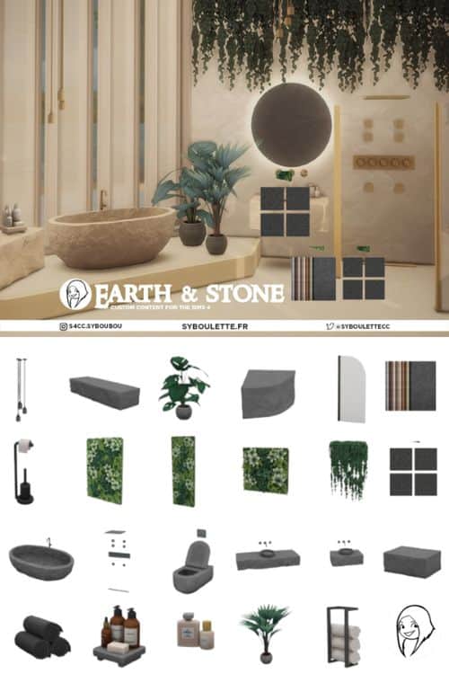 a earth and stone inspired bathroom