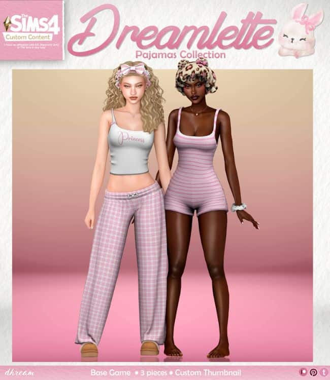 two female Sims wearing cozy pajamas
