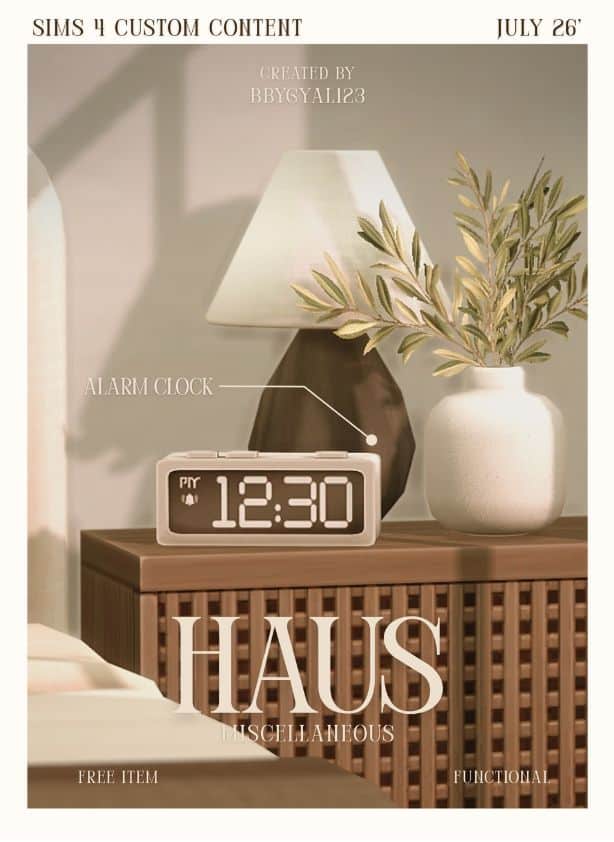 a rectangular alarm clock sitting on a bedside table