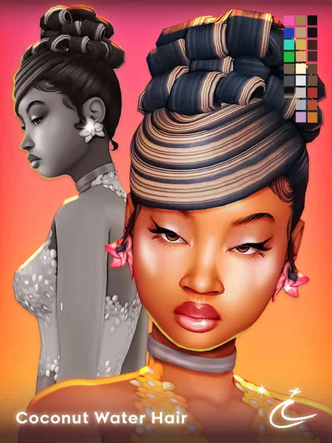 black female Sim with a