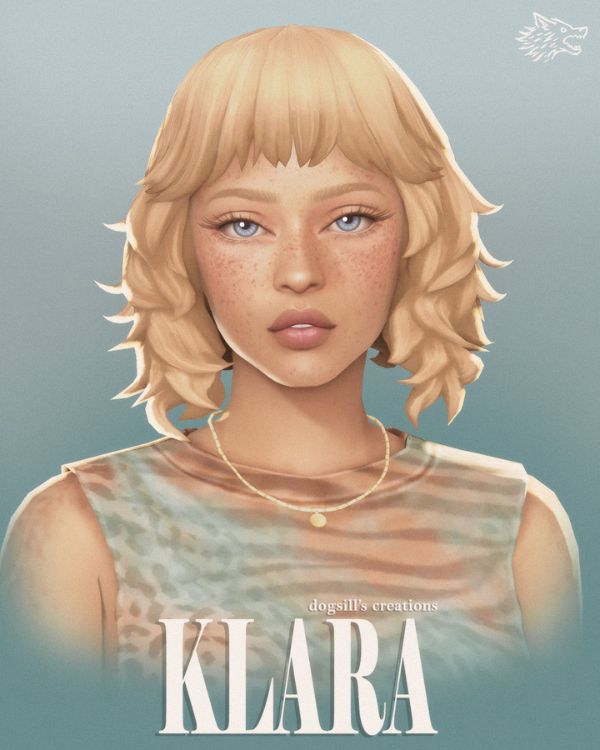 female Sim with a short layered hairstyle