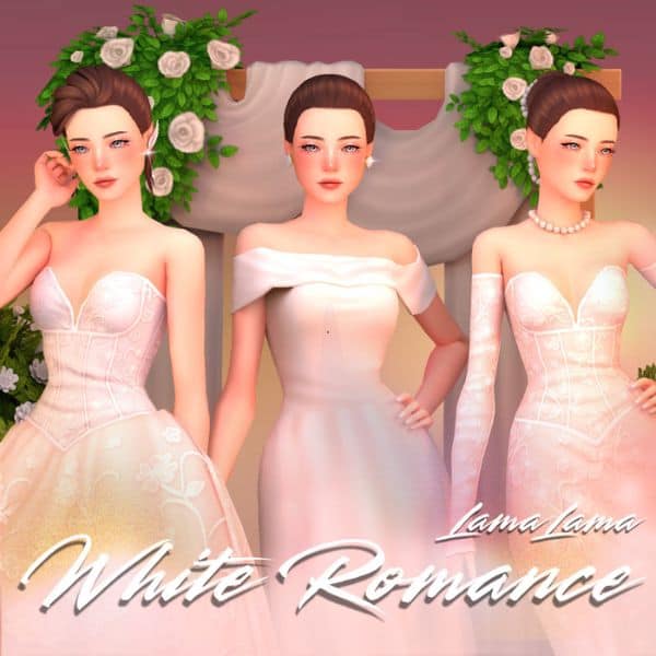 three female Sims with different chic updo hairstyles