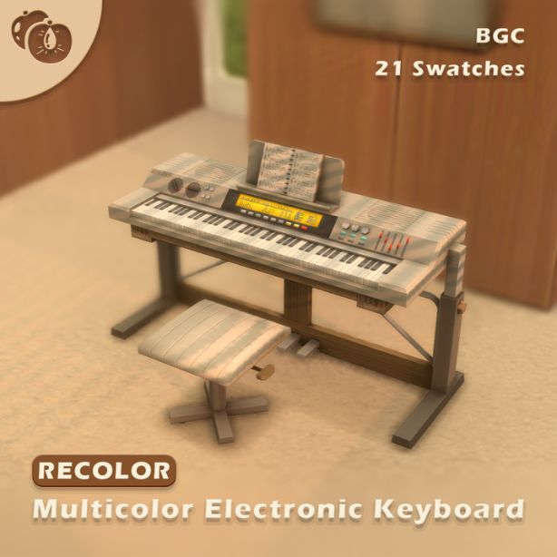a electronic keyboard on display