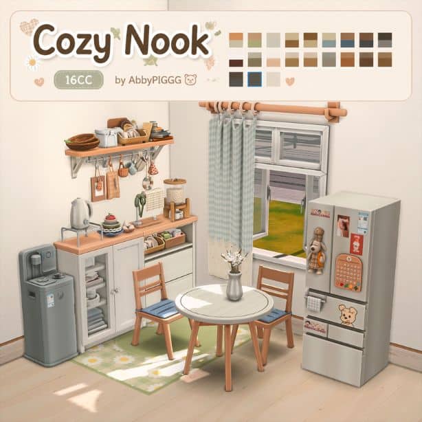 a cozy kitchen nook