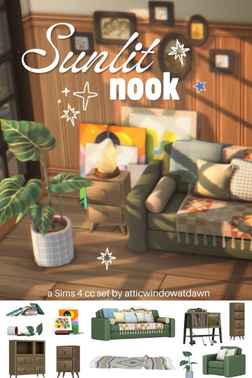 a cozy living room with colorful decor pieces