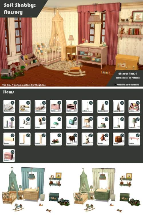 soft shabby nursery setup