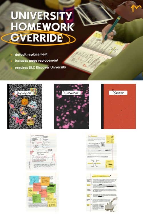 university homework covers and interior pages override