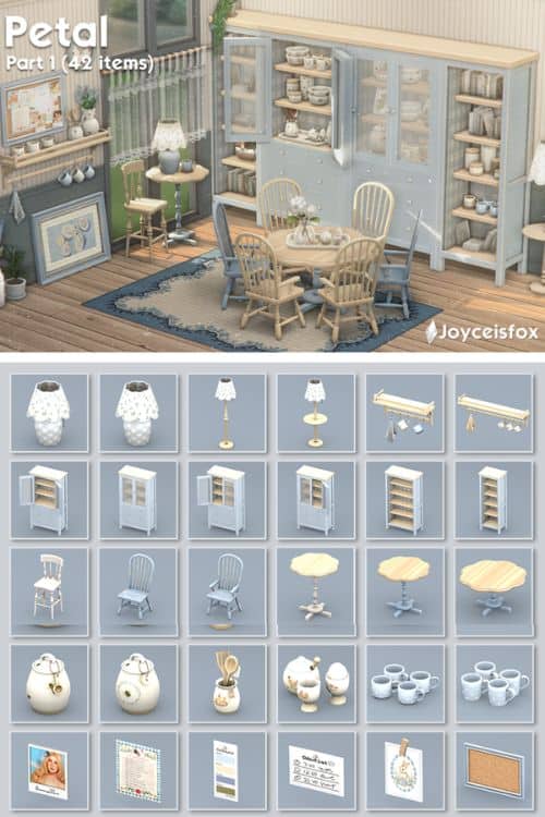 a farmhouse cottagecore dining room setup