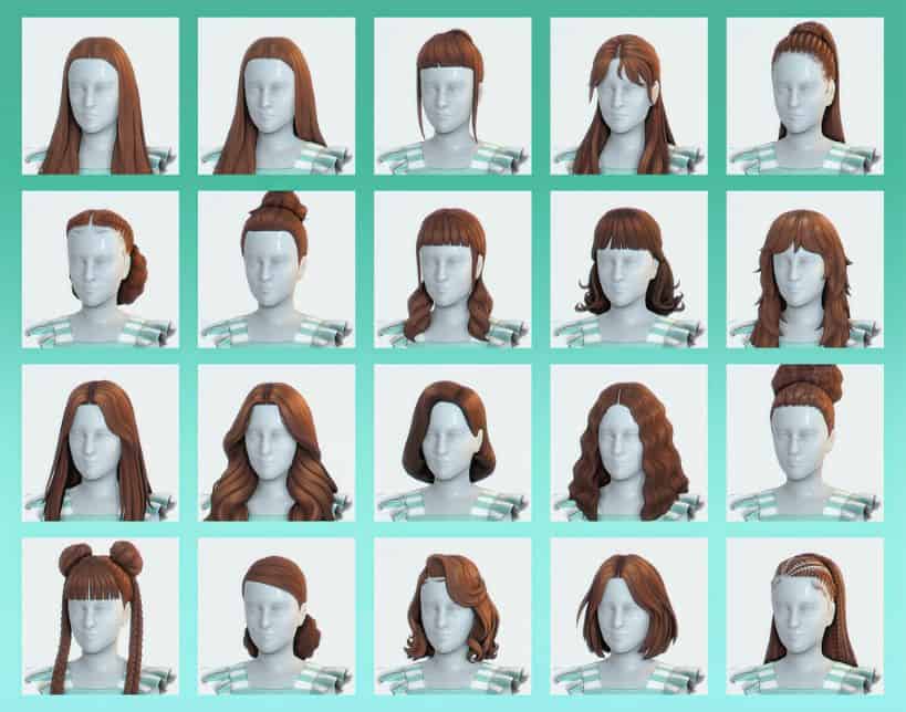 collage of 20 child hair conversions