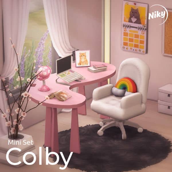 cute and colorful office setup