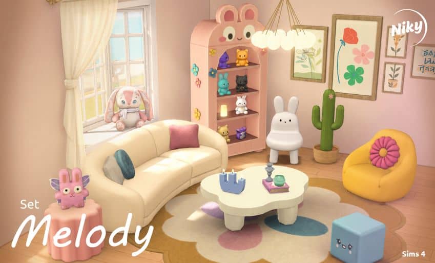 a Sanrio Melody inspired living room