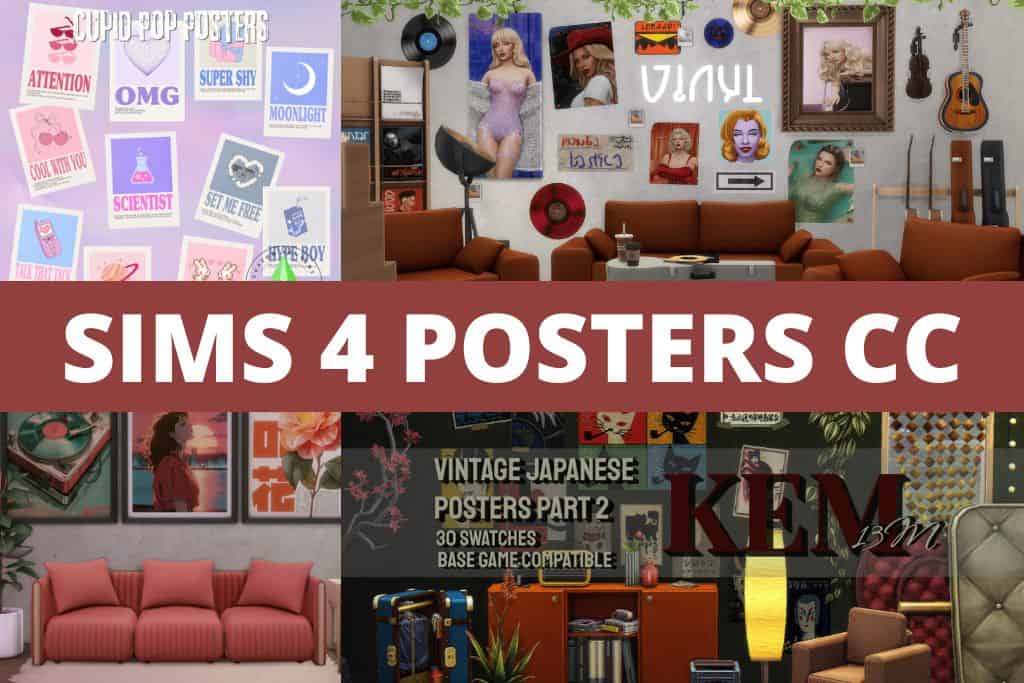 sims 4 posters cc collage