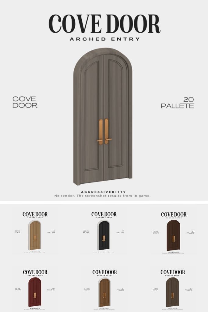 collage of arched entry doors in different swatches