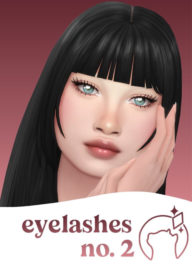 female Sim with long detailed eyelashes