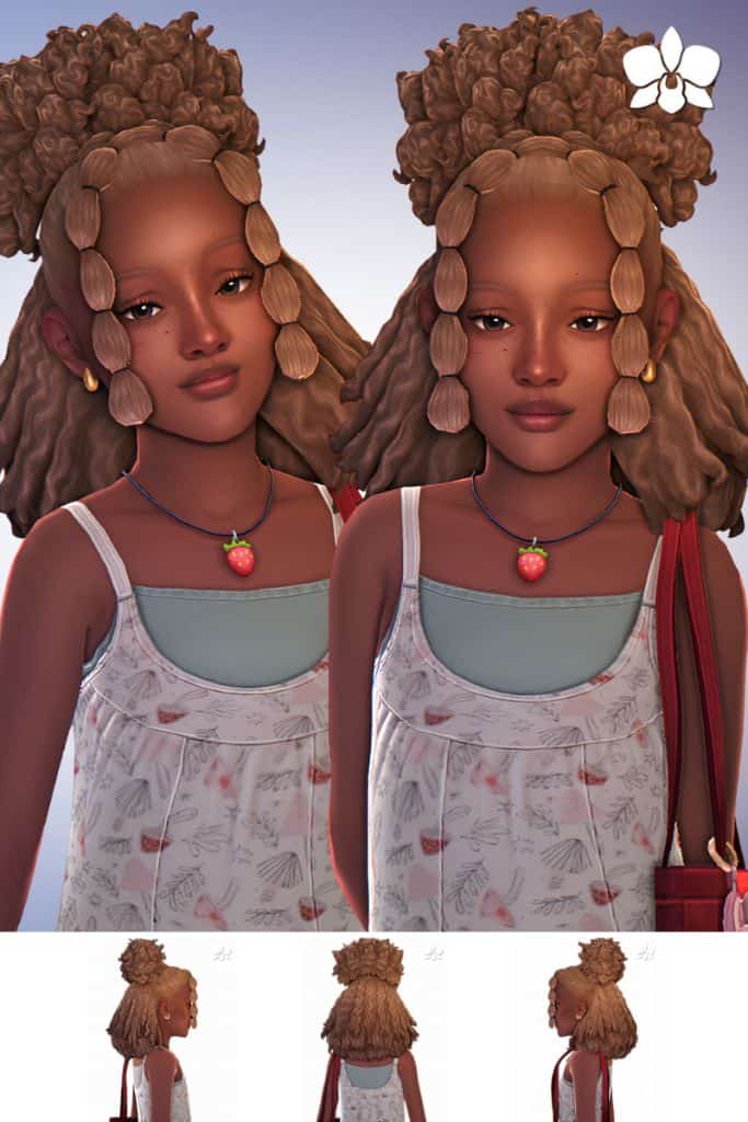 black female child Sims with