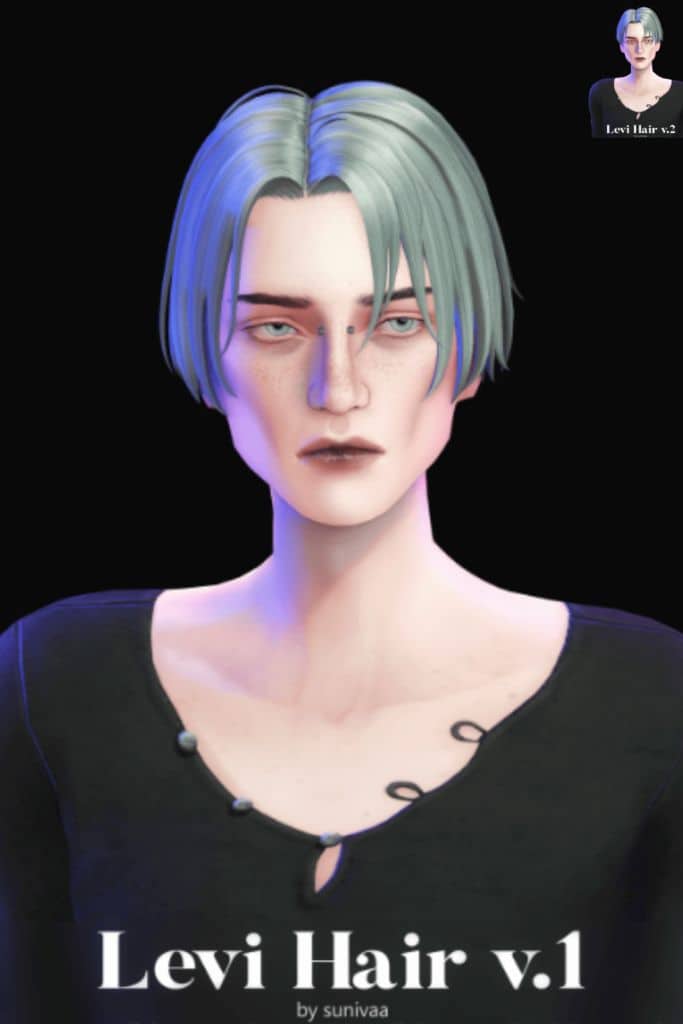 male Sim with short straight hair and a buzz