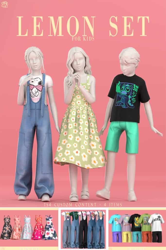 child mannequins wearing colorful outfits