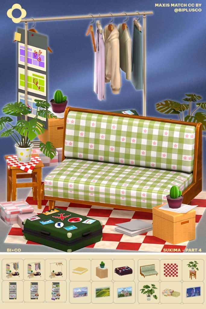 living and wardrobe nook set