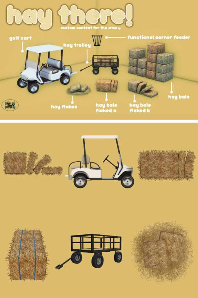 a collage of hay theme and ranch items