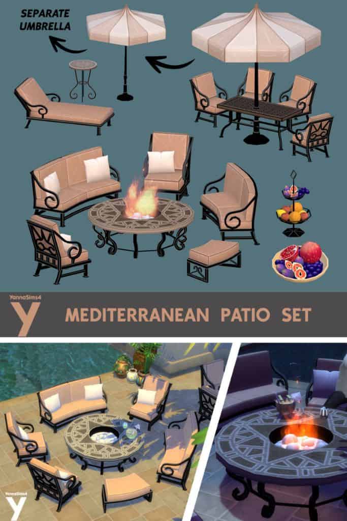 Mediterranean-inspired patio furniture and decor