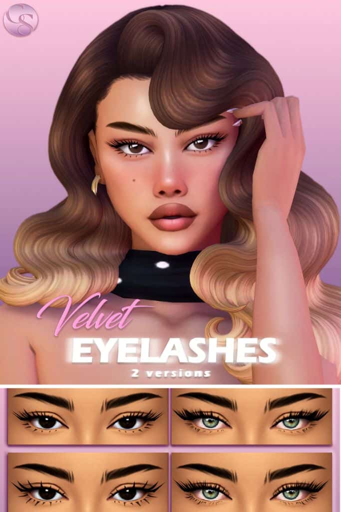 female Sim with long 3D eyelashes