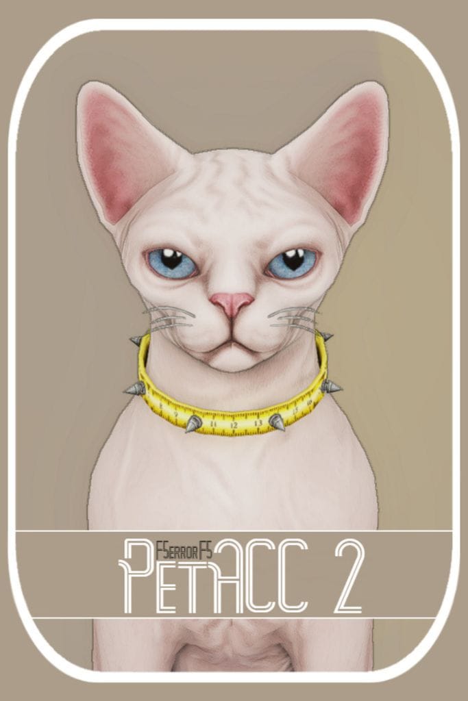cat wearing a yellow spiked collar