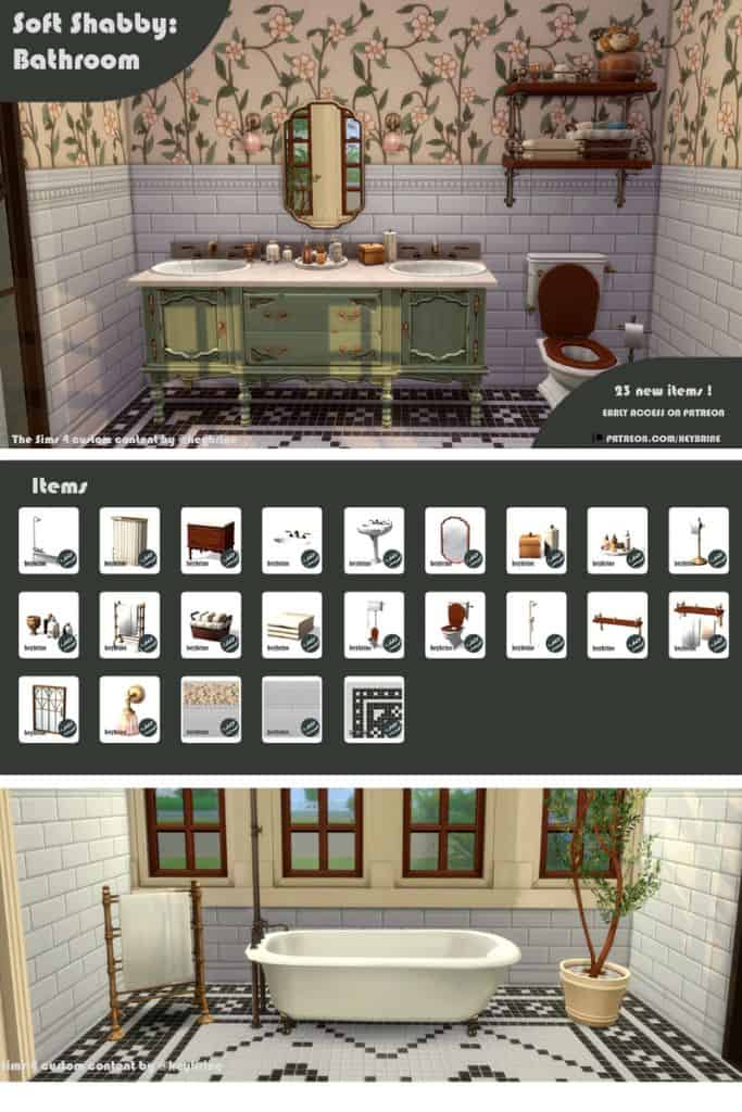 vintage bathroom setup