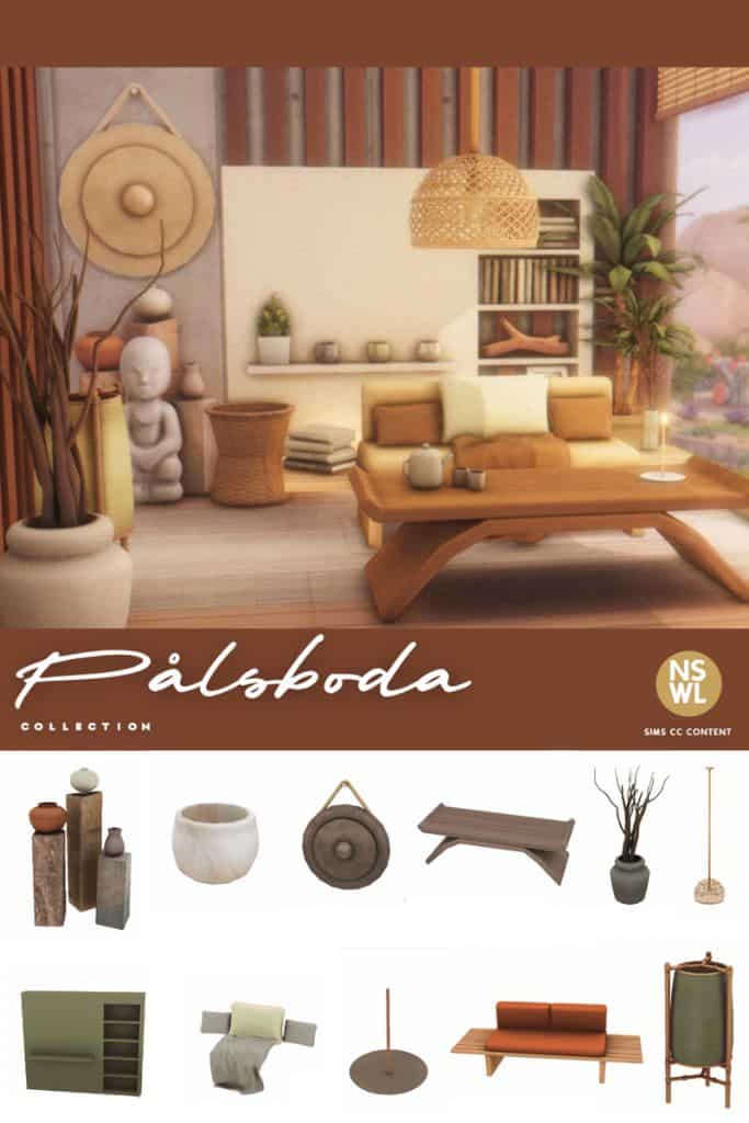 warm, boho-style living room