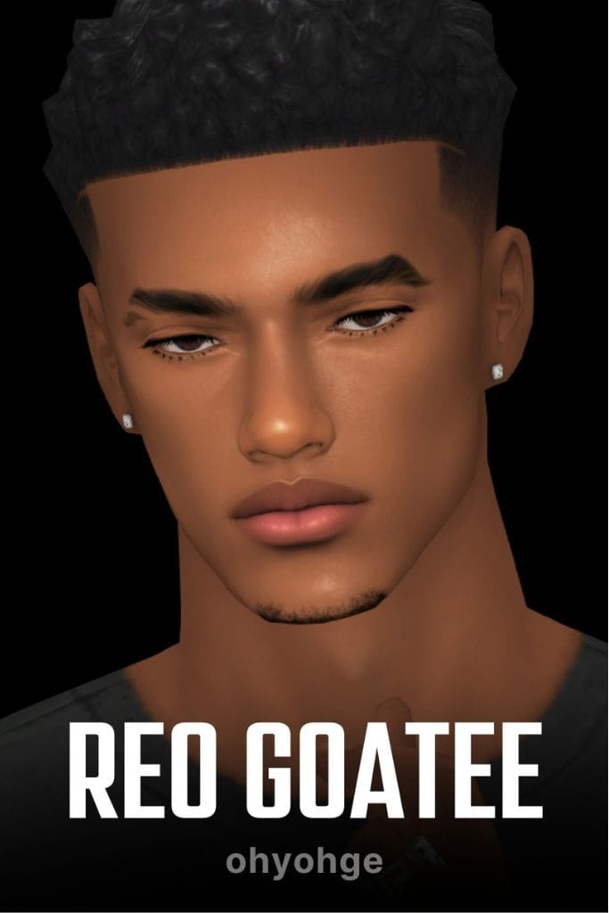 black male Sim with short chin stubble