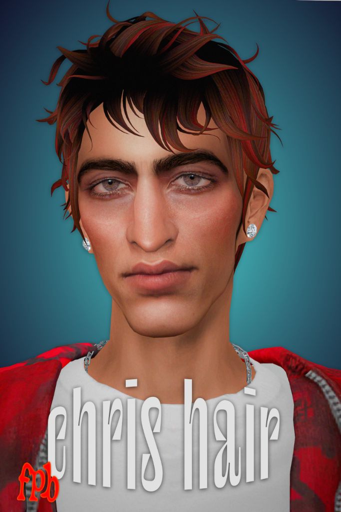 male Sim with a short, tousled hairstyle