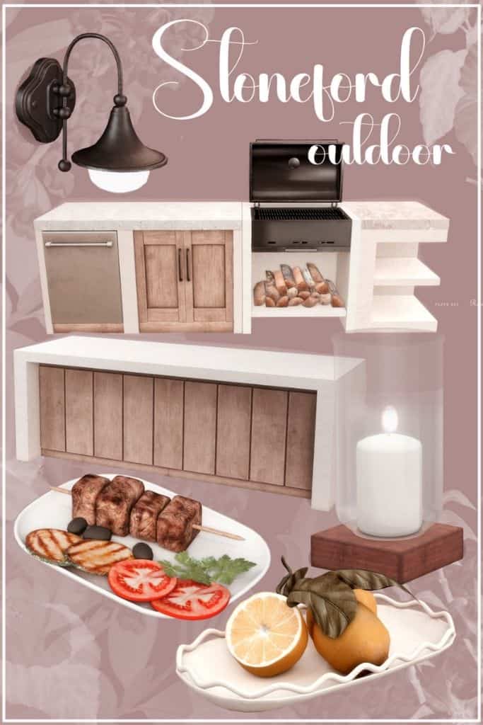an outdoor kitchen setup