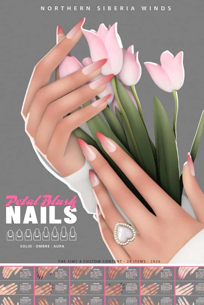 close of two tone nails and more designs in a table
