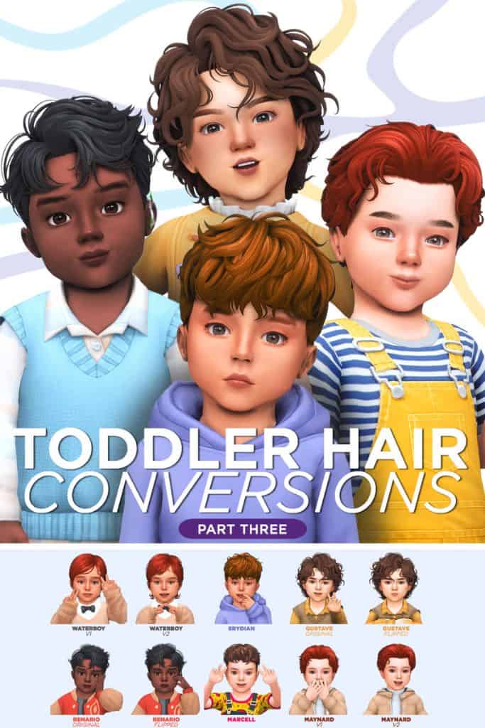 toddler Sims with mix hairstyles