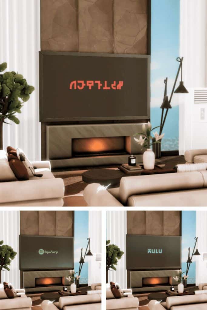 Simlish streaming-inspired Tv recolors