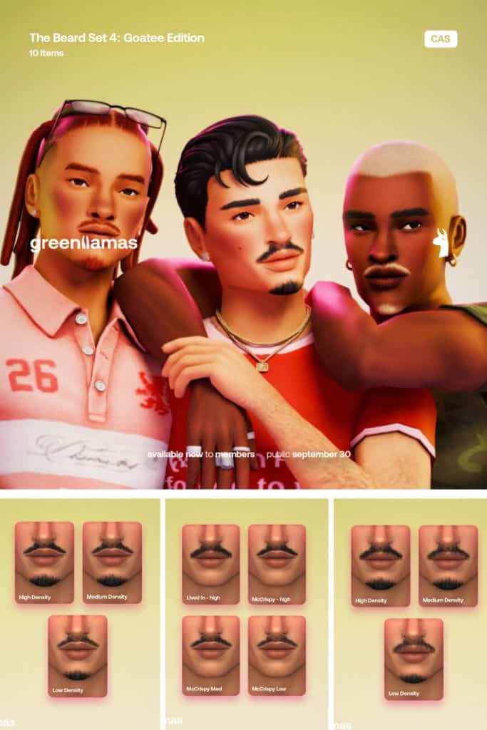 three male Sims with goatees