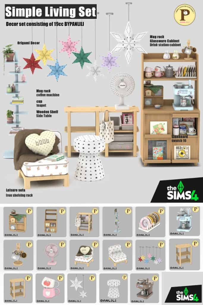 collage of living room and decor pieces