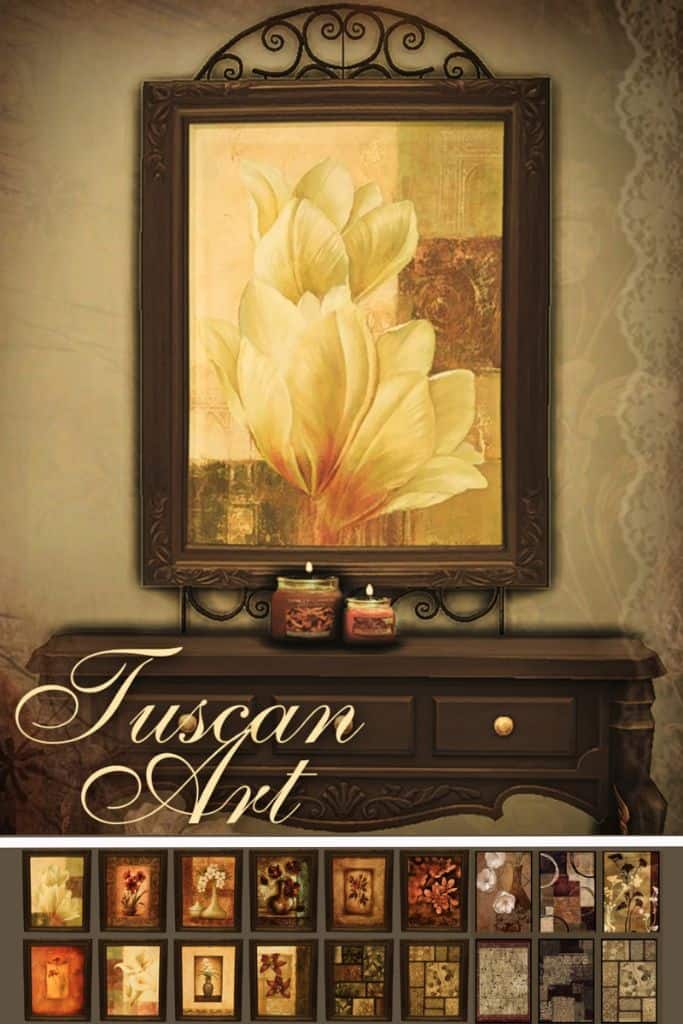 2000s Tuscan-inspired wall art pieces
