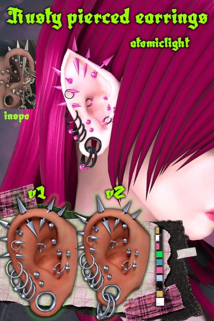 Alt Sim with tunnels, spikes and hoops on their ears
