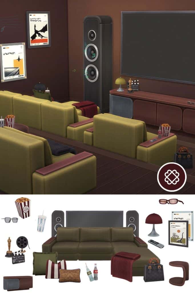 an at home movie theater setup
