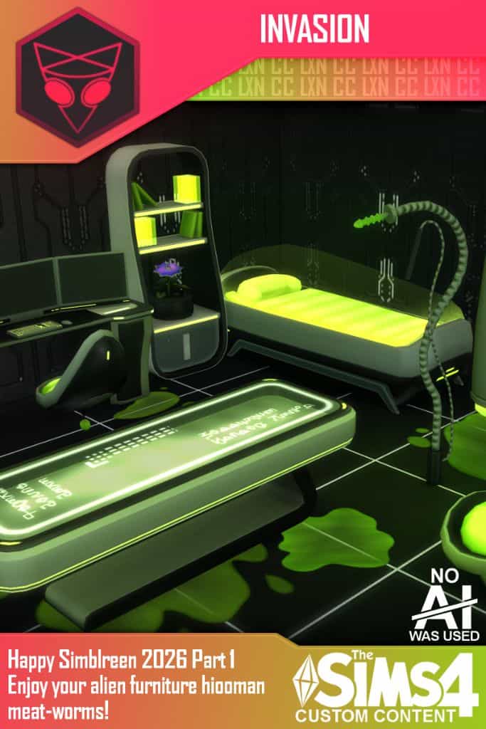 alien sci-fi themed bedroom